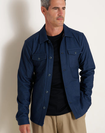 Herringbone overshirt 010 - Navy