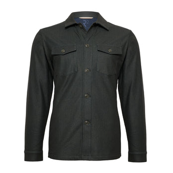 Visgraat overshirt 070 - Dark green