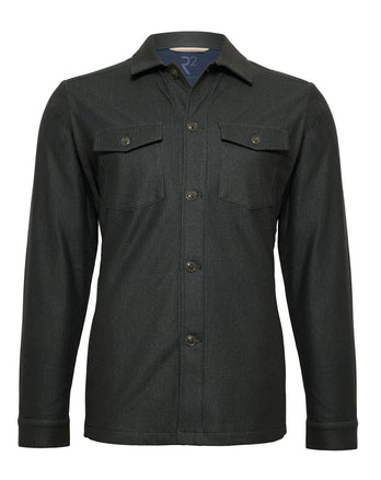 Herringbone overshirt 070 - Dark green