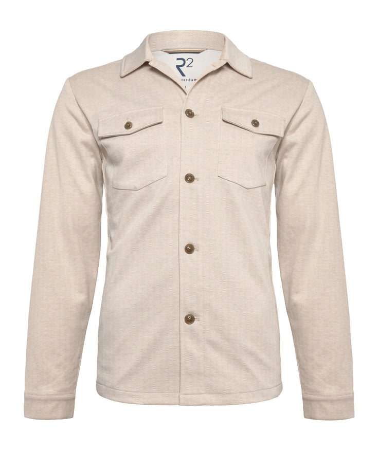 Herringbone overshirt 039 - Off white