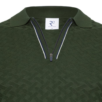 Polo modal blend manches longues 070 - Dark green