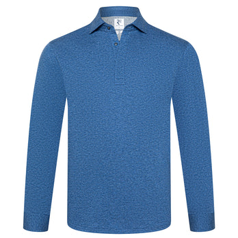 Polo-chemise single jersey chiné 014 - Blue