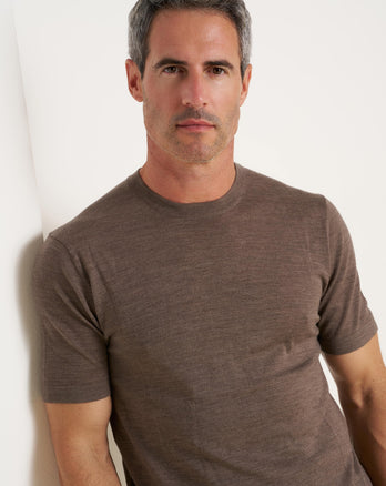 Merino wool T-shirt 042 - Taupe