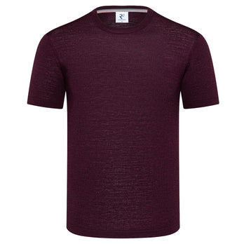 Merino wool T-shirt 080 - Bordeaux