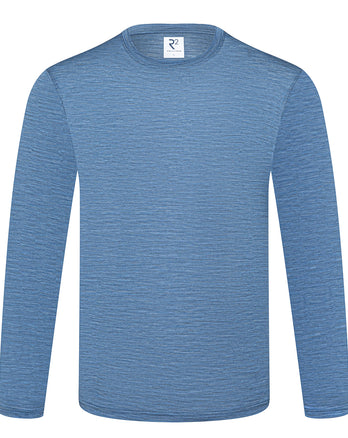 T-shirt stretch en laine 019 - Vintage blue