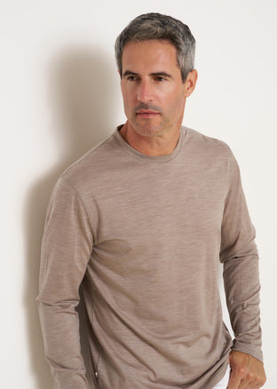 Woll-Stretch-T-Shirt 045 - Beige