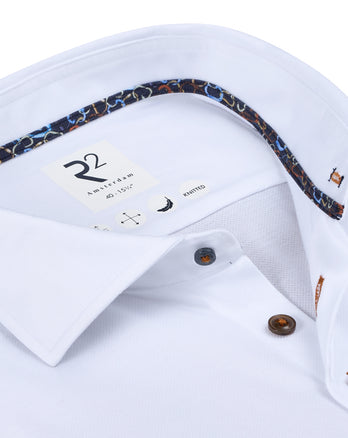 Dobby travel overhemd 004 - White
