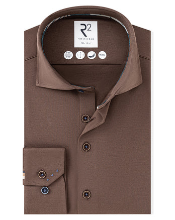 Chemise de voyage dobby 041 - Brown