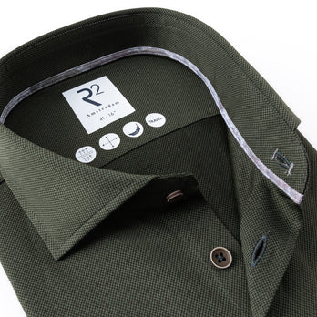 Chemise de voyage dobby 070 - Dark green
