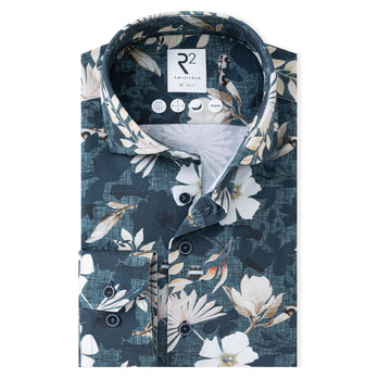 Sorona mix travel overhemd 010 - Navy