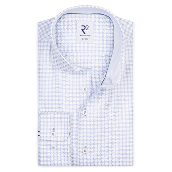 Kariertes Baumwollhemd 018 - Light blue