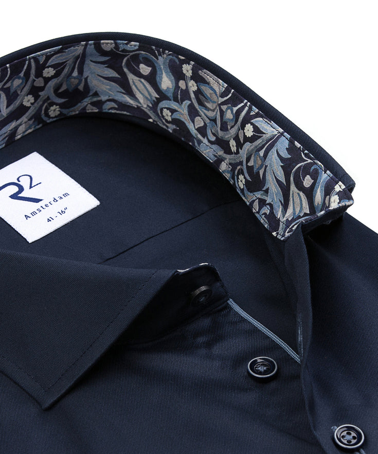 Organic 2 PLY cotton shirt 010 - Navy