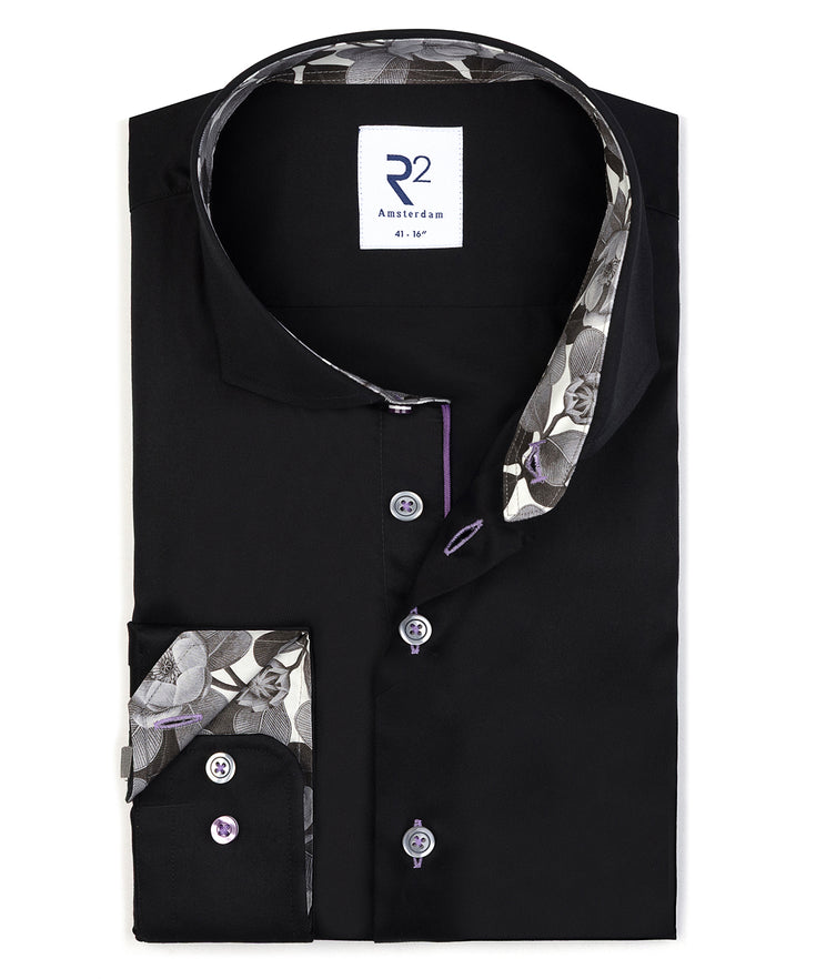 Organic 2 PLY cotton shirt 099 - Black
