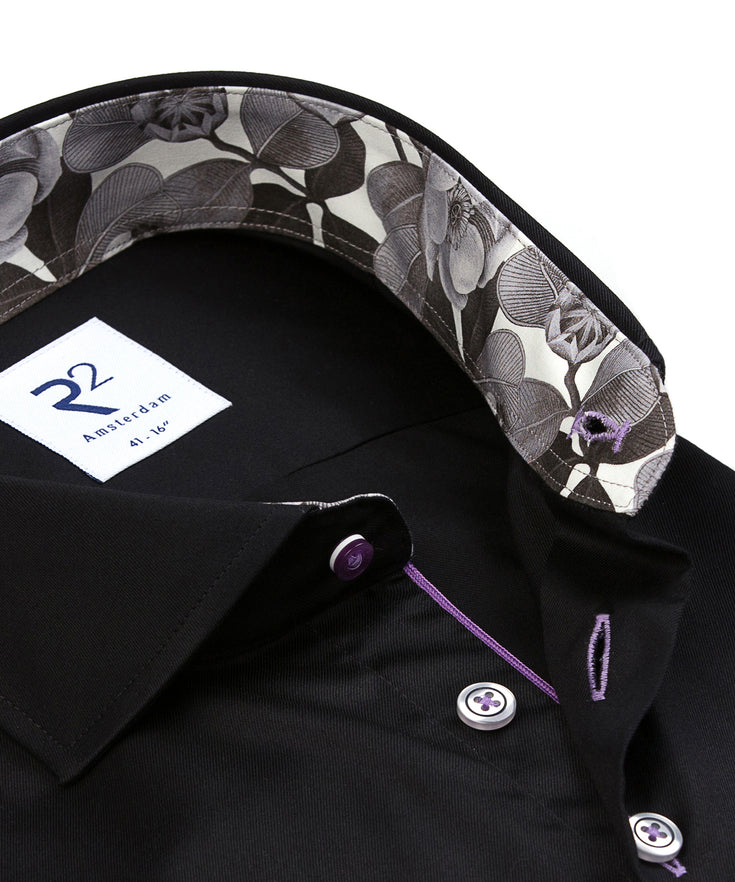 Organic 2 PLY cotton shirt 099 - Black