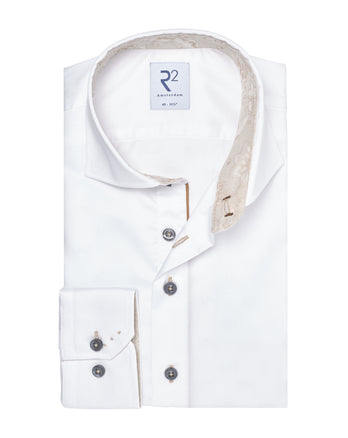 Katoen-lyocell blend overhemd 004 - White