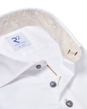 Katoen-lyocell blend overhemd 004 - White