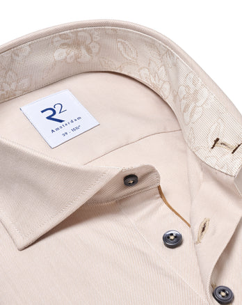 Cotton-lyocell blend shirt 045 - Beige