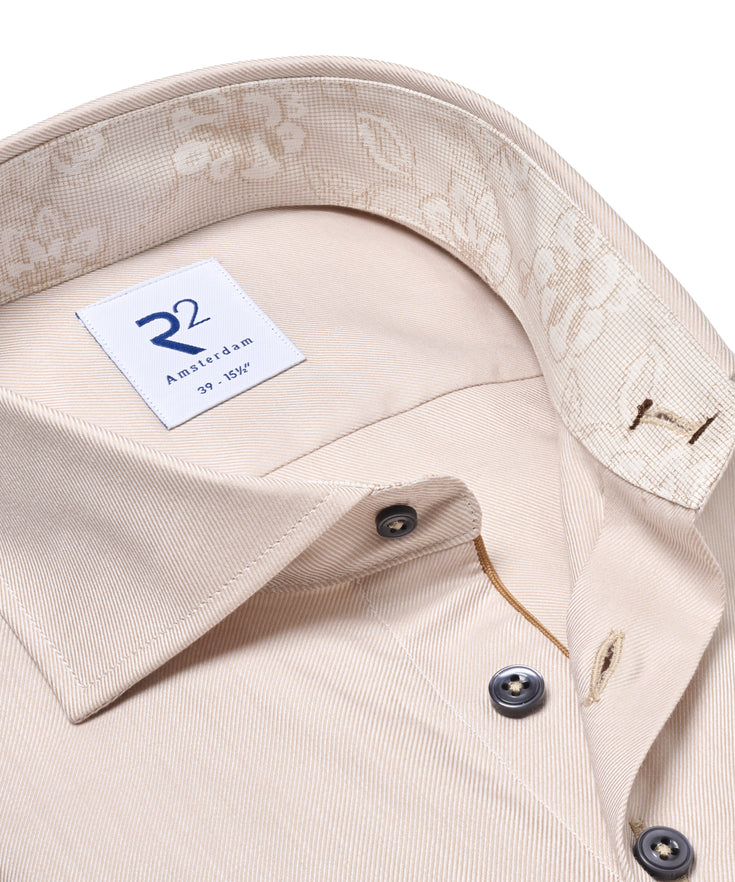 Cotton-lyocell blend shirt 045 - Beige