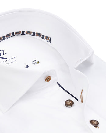 Biologisch 2-ply katoenen overhemd 004 - White