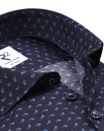Baumwollhemd 010 - Navy