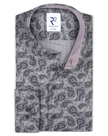 Paisley-Print Baumwollhemd 028 - Grey