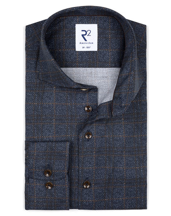 Cotton stretch shirt 010 - Navy
