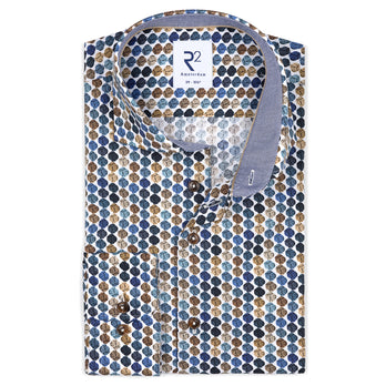 Chemise en coton stretch à imprimé nœuds de corde 073 - Multicolour