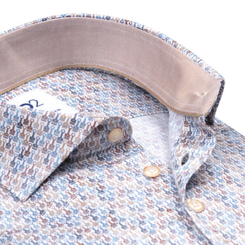 Gepäckanhänger-Print Baumwollhemd 073 - Multicolour