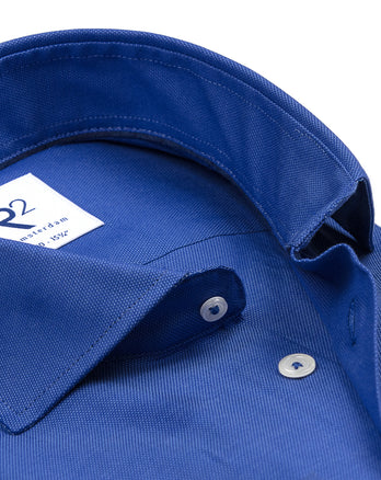 Canvas Baumwollhemd 012 - Cobalt
