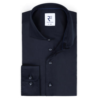 Chemise en coton stretch 010 - Navy