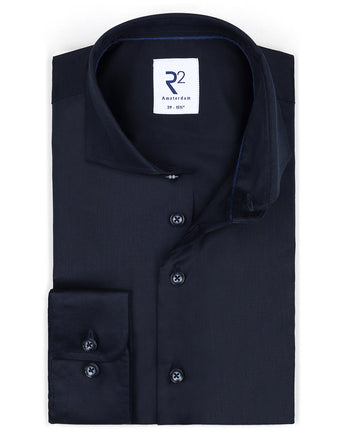 Cotton stretch shirt 010 - Navy