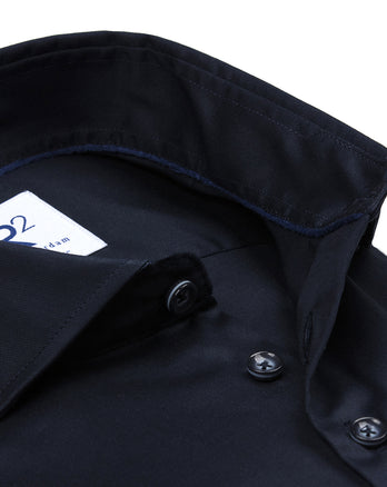 Cotton stretch shirt 010 - Navy