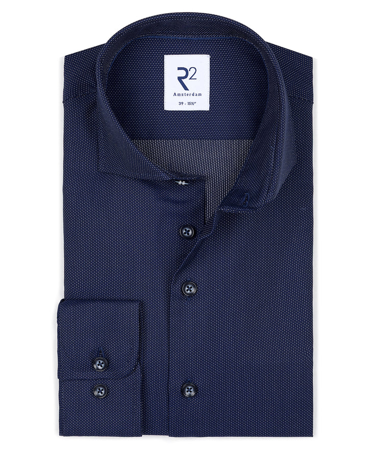 Oxford Baumwollhemd 010 - Navy