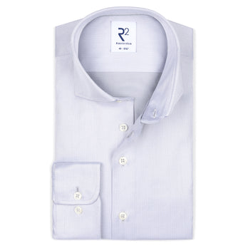 Herringbone cotton shirt 018 - Light blue