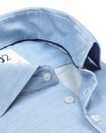 Dobby Lyocell-Mix Hemd 018 - Light blue