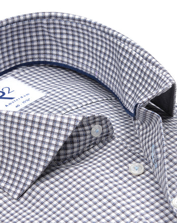Vichy-Karo Baumwollhemd 014 - Blue