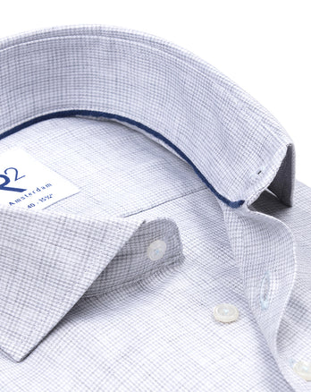 Hahnentritt Baumwollhemd 018 - Light blue