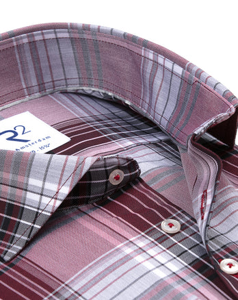 Kariertes Baumwollhemd 085 - Red