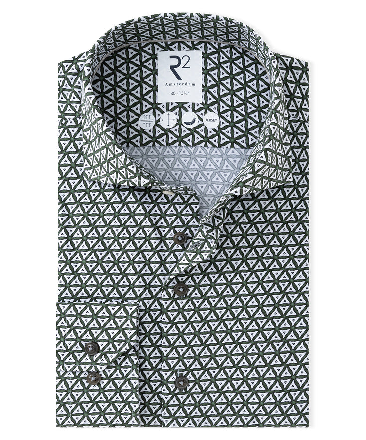 Extra long sleeves. Single jersey shirt 074 - Green