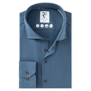 Manches extra-longues. Chemise de voyage dobby 019 - Vintage blue