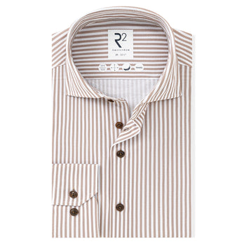 Manches extra-longues. Chemise voyage mélange Sorona 041 - Brown