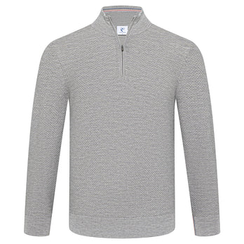 Merino wool half-zip 045 - Beige
