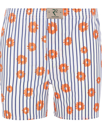 Gestreepte boxershort met bloemenprint Multicolour