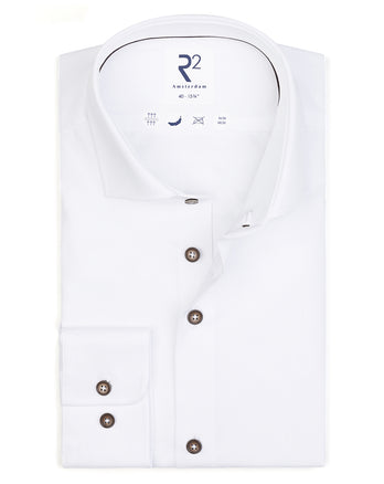 Strijkvrij katoenen overhemd 004 - White