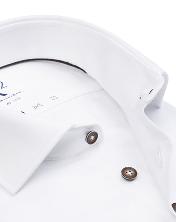 Strijkvrij katoenen overhemd 004 - White