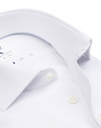 Strijkvrij 2 PLY katoenen overhemd 004 - White