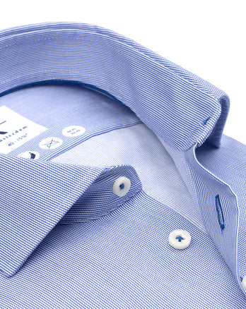 Strijkvrij katoenen overhemd 014 - Blue