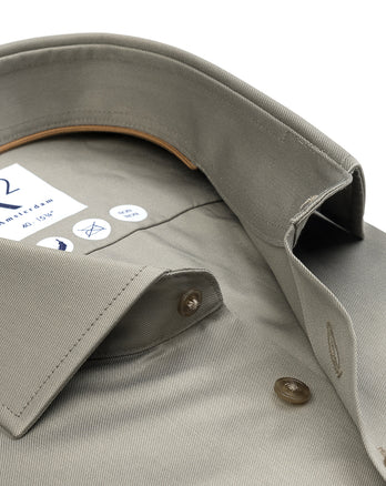 Strijkvrij 2 PLY katoenen overhemd 074 - Green