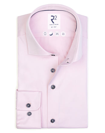 Strijkvrij 2 PLY katoenen overhemd 088 - Light pink