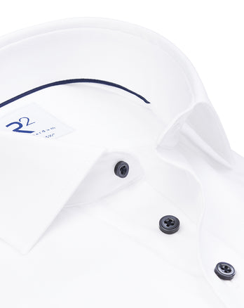 Bügelfreies Baumwollhemd 004 - White